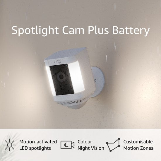 Ring Spotlight Cam Plus -Plug-in- Akku-Überwachungskamera - Schwarz