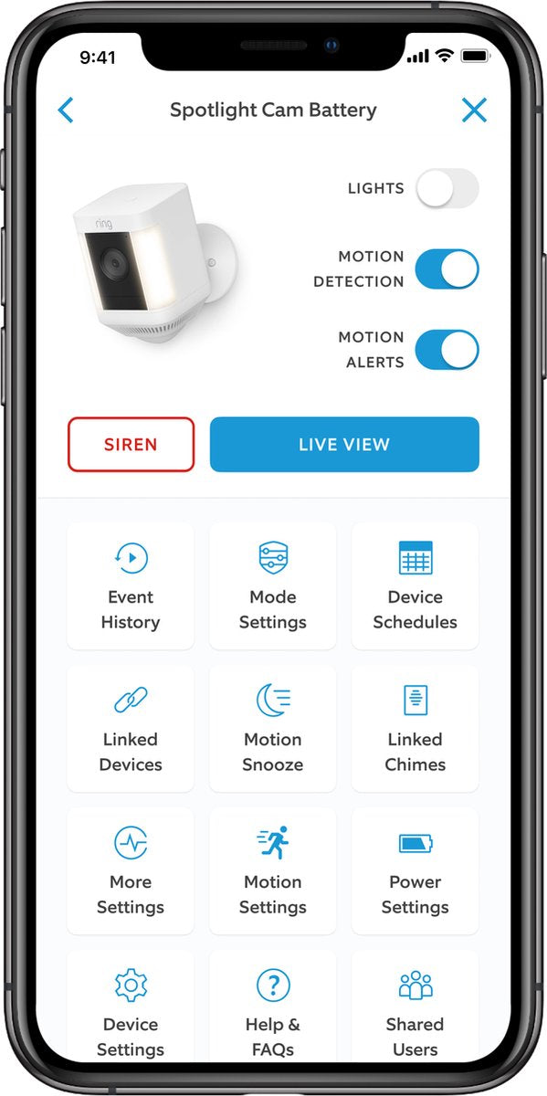 Ring Spotlight Cam Plus - Plug-In -Battery- Security Camera - White