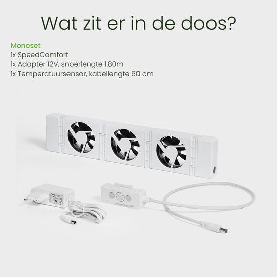 SpeedComfort Radiator Fan Mono set - Energy efficient - White