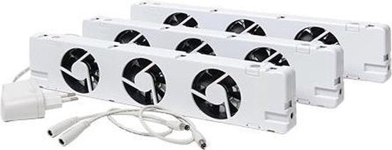 SpeedComfort Radiator Fan Trio set -Energy efficient- White