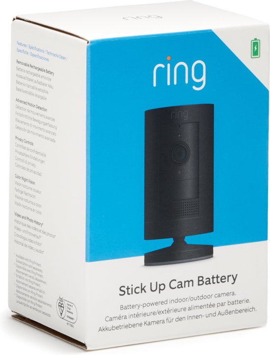 Ring Stick Up Cam Battery - Security Camera - Wireless - Black