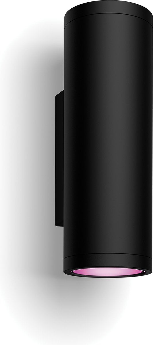Luminária de parede Philips Hue Appear - luz branca e colorida - preta