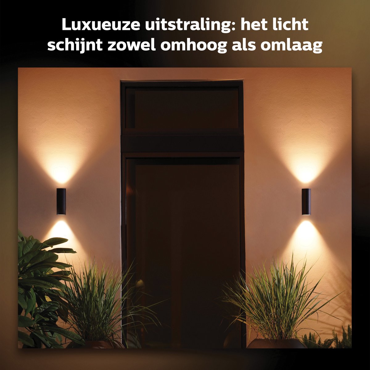 Luminária de parede Philips Hue Appear - luz branca e colorida - preta