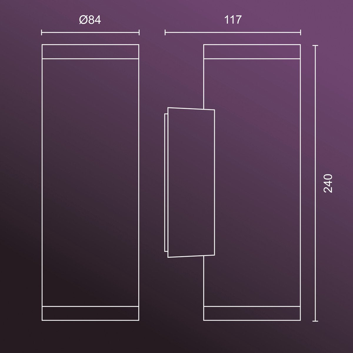 Luminária de parede Philips Hue Appear - luz branca e colorida - preta