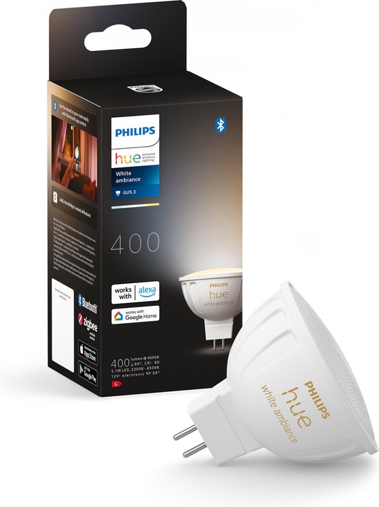 Philips Hue spot -White Ambiance - 1 pacote - MR16