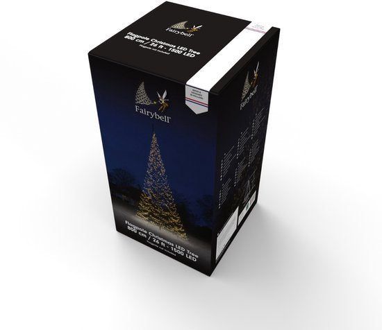 Fairybell Smart Magic Vlaggenmast Kerstboom – 8 m – 1500 LED
