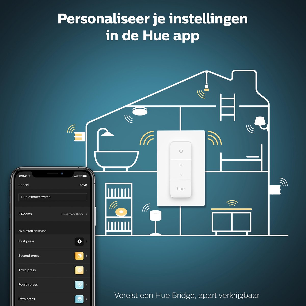 Philips Hue dimmer switch - draadloze schakelaar