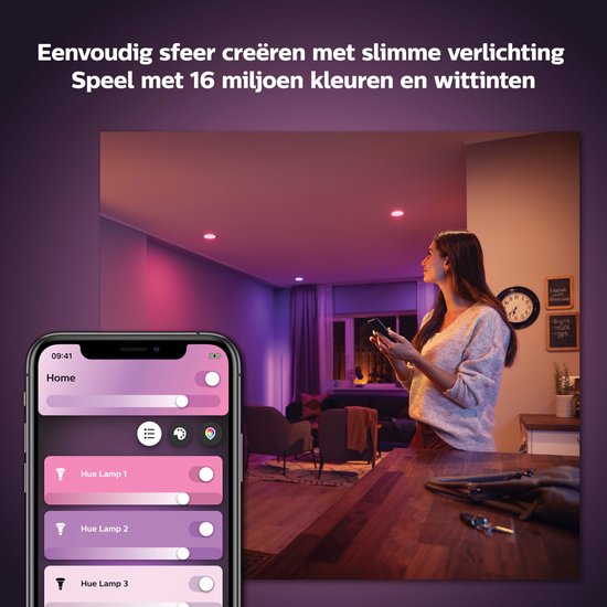 Philips Hue lampe standard - blanche et colorée - lot de 2 - E27 -1100lm