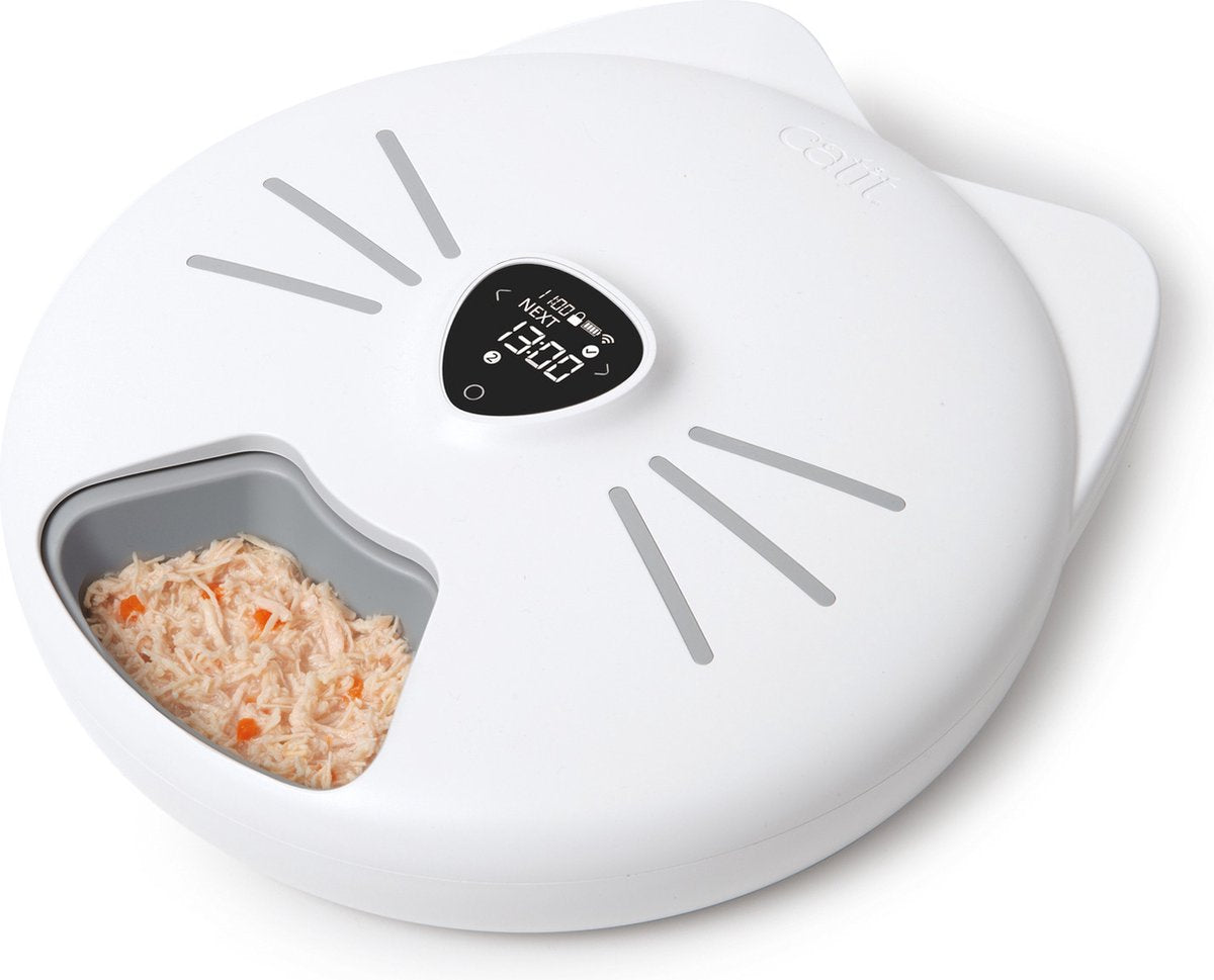 Catit Voerautomaat Kat - Pixi Smart 6-meal Feeder - 6 x 170ml - 37 x 34.5 cm - Wit