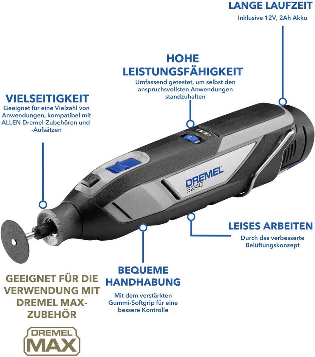 Dremel 8240-5 12V Multitool – Snoerloos & Krachtig