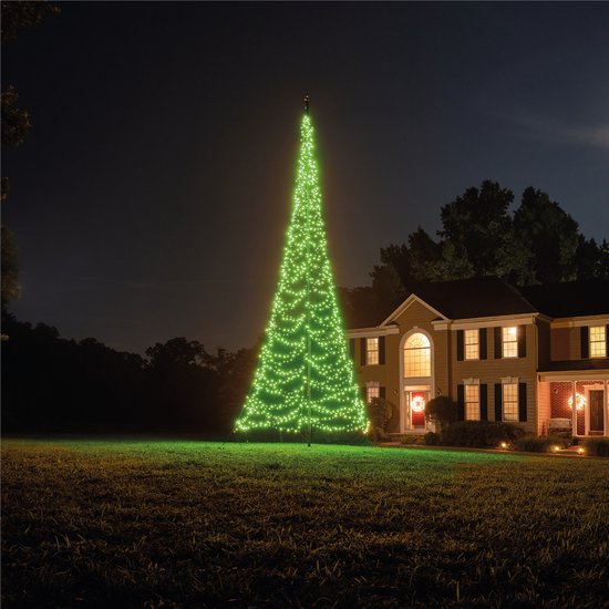 Fairybell® Smart Magic Vlaggenmast Kerstboom 8 m – 1.536 LED RGBW (App-bediening)