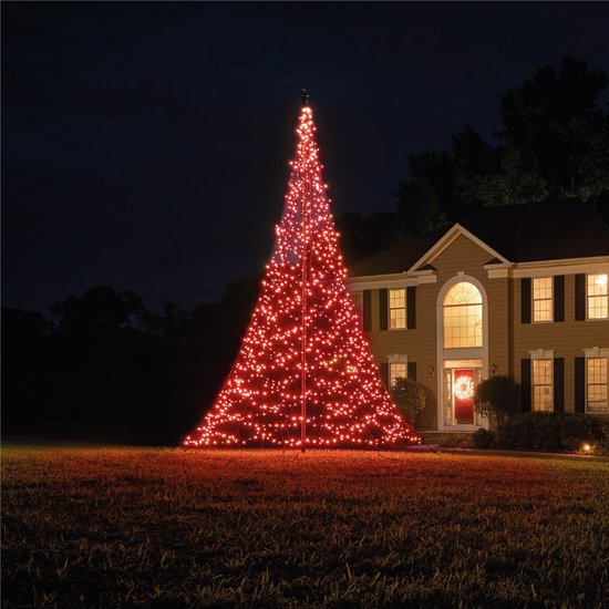 Fairybell® Smart Magic Vlaggenmast Kerstboom 6 m – 1152 LED (RGBW / App-bediening)