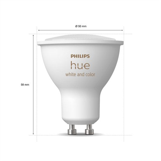 Philips Hue Slimme Lichtbron GU10 Spot - wit en gekleurd licht - 3-pack