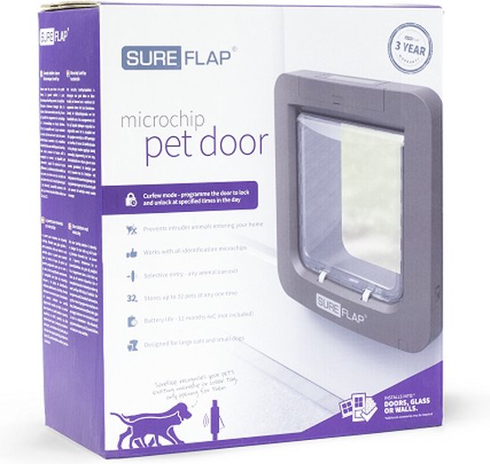 SureFlap Microchip Huisdierluik L - Bruin - 18 x 17 cm