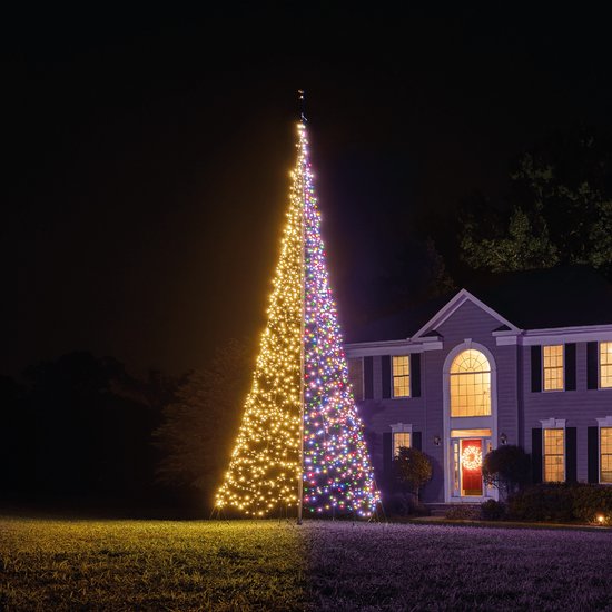 Fairybell Luminous Switch 6 m – 2.000 LED’s – Vlaggenmast Kerstboom Buitenverlichting