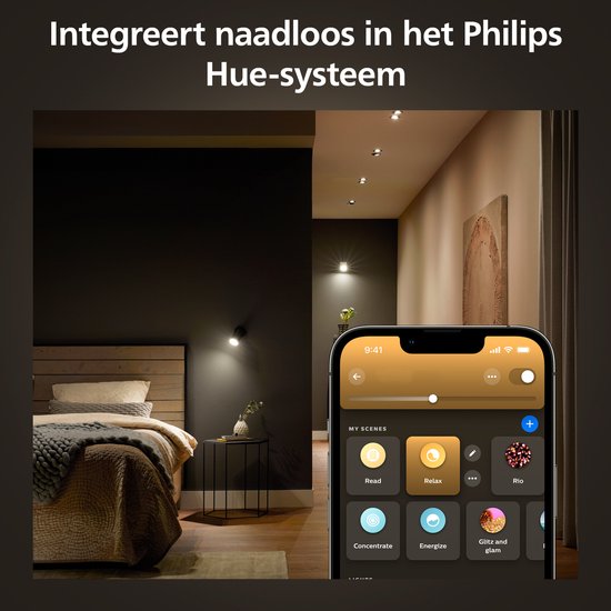 Philips Hue White Ambiance GU10 Smart Spotlights – 2-Pack