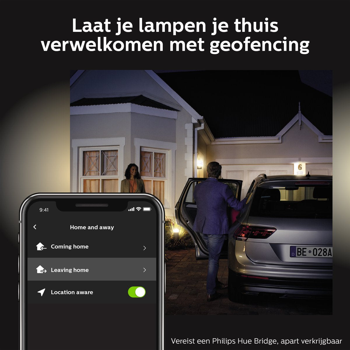 Philips Hue Appear muurlamp - wit en gekleurd licht - roestvrij staal