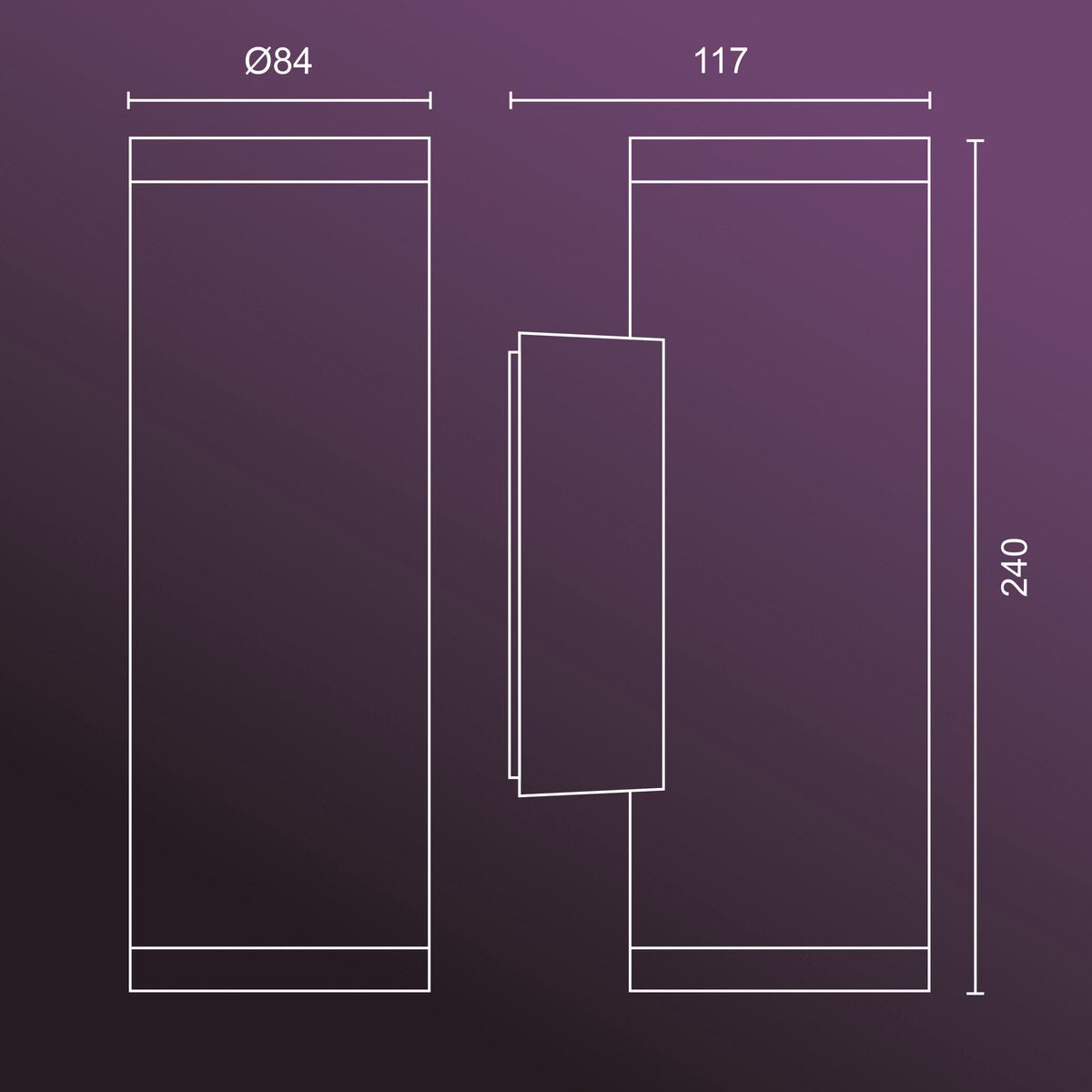 Philips Hue Appear muurlamp - wit en gekleurd licht - roestvrij staal