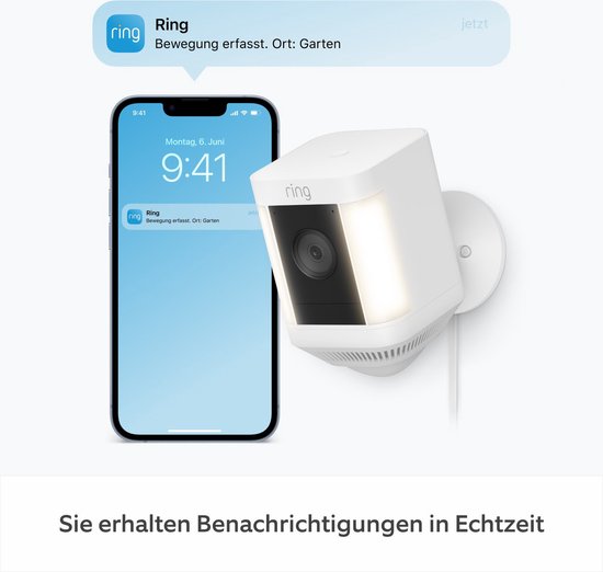 Ring Spotlight Cam Plus - Plug-In - Beveiligingscamera - Wit
