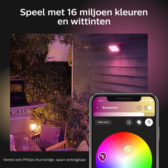 Philips Hue Discover verstraler - wit en gekleurd licht - zwart