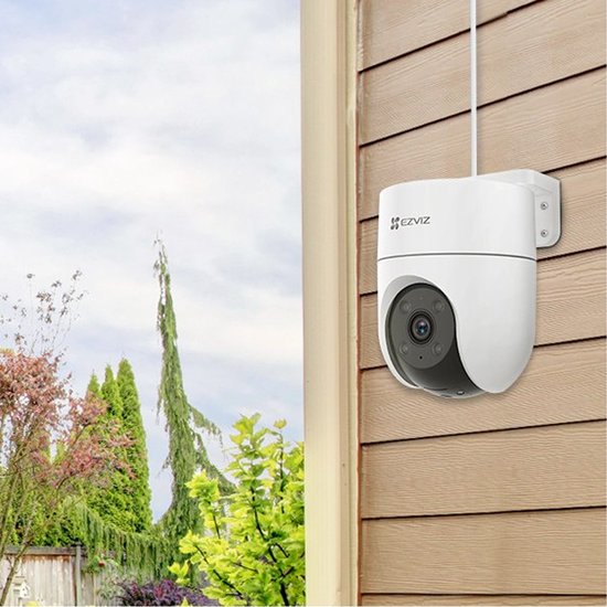 Ezviz H8C Beveiligingscamera - 2K - Pan/Tilt Zoom - Kleur Nachtzicht - 360° - MicroSD Card - Buitencamera - Wit