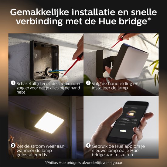 Philips Hue Discover verstraler - wit en gekleurd licht - zwart